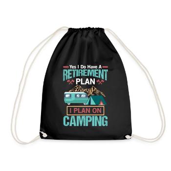 Plan de retraite - Cadeau camping-car - Sac de sport léger - noir - Devant
