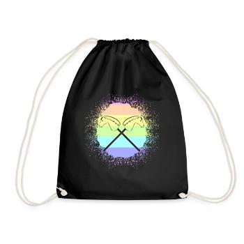 Hobby Horse Steckenpferd Hobbyhorse - Drawstring Bag - black - Front