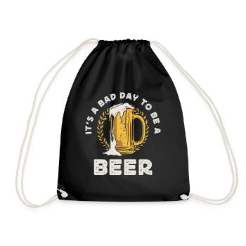 Not a good day today if you're a beer - Drawstring Bag - black - Front