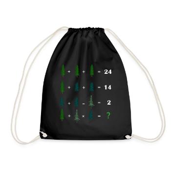 Math Teacher Equation - Drawstring Bag - black - Front