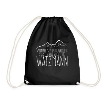 Watzmann Berchtesgadner Land - Drawstring Bag - black - Front