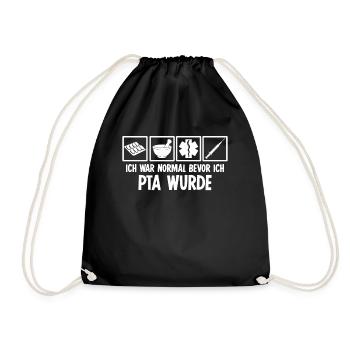 PTA Pharmazie Apotheke - Turnbeutel - Schwarz - Vorne