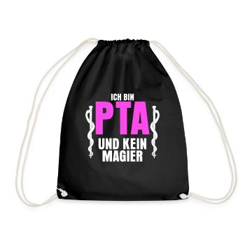 PTA Spruch Apothker Apotheke - Turnbeutel - Schwarz - Vorne