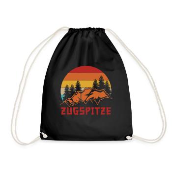 Zugspitze Berge - Turnbeutel - Schwarz - Vorne
