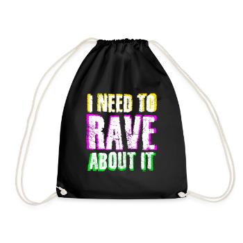 Raver Festival Techno Rave - Turnbeutel - Schwarz - Vorne