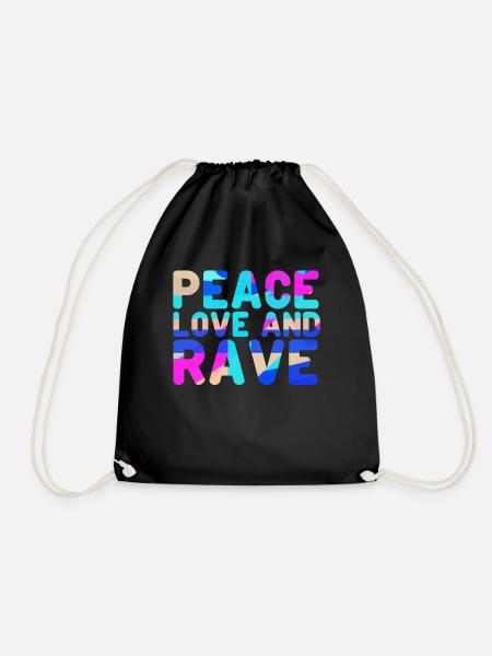 Raver Festival Hardtekk Techno Rave - Turnbeutel - Schwarz