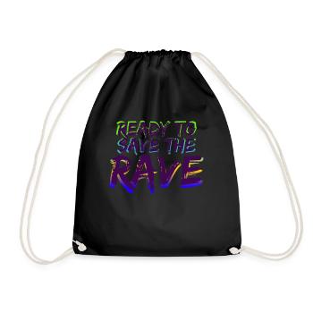 Raver Festival Techno Rave Hardtekk - Turnbeutel - Schwarz - Vorne
