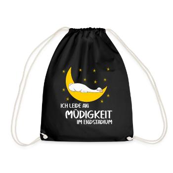 Alpakas Schlafshirt Mond Alpaka - Turnbeutel - Schwarz - Vorne