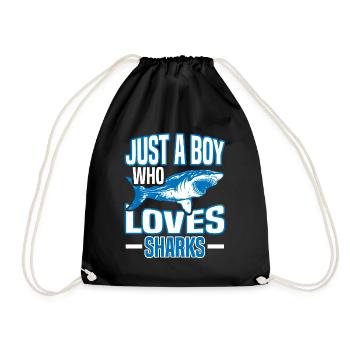 Sharks - Drawstring Bag - black - Front
