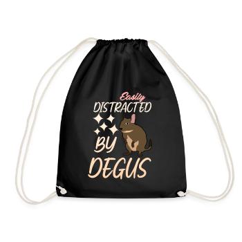 Degu Joke Degus - Drawstring Bag - black - Front