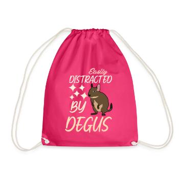 Degu Witz Degus - Turnbeutel - Fuchsia - Vorne