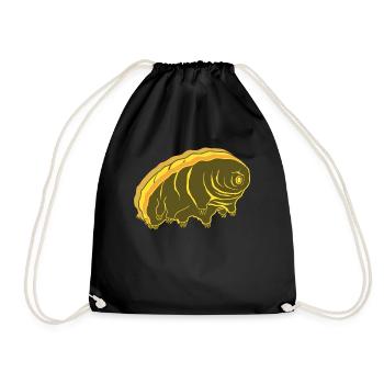Tardigrade Water Bear Retro Tardigrades - Drawstring Bag - black - Front