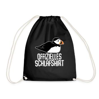 Puffin Schlafshirt Puffins - Turnbeutel - Schwarz - Vorne
