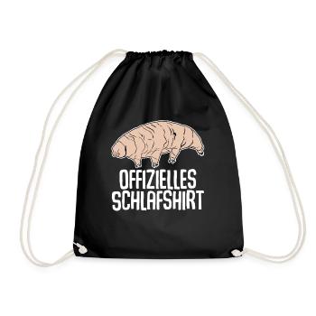 Tardigrade Schlafshirt Wasserbär - Turnbeutel - Schwarz - Vorne