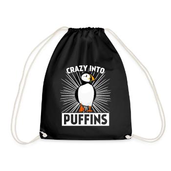 Puffin Papageientaucher Puffins - Drawstring Bag - black - Front