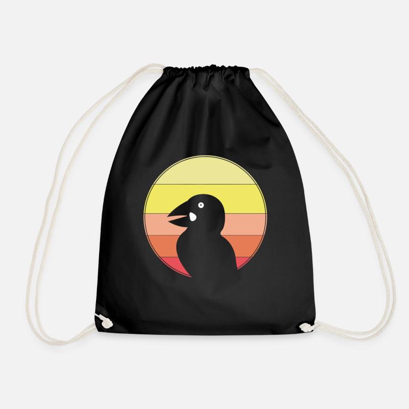 Puffin Papageientaucher Retro Puffins - Turnbeutel - Schwarz