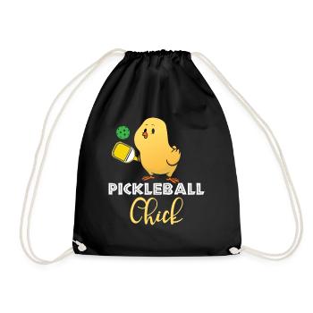 Pickleball-Chic, Pickleball-Spieler - Turnbeutel - Schwarz - Vorne