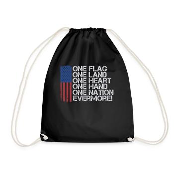 US patriotic quotes, patriot, patriots - Drawstring Bag - black - Front