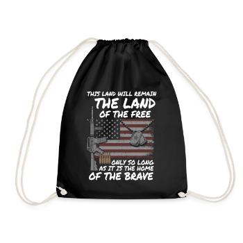US patriotic quotes, patriot, patriots - Drawstring Bag - black - Front