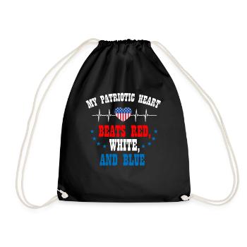 US patriotic quotes, patriot, patriots - Drawstring Bag - black - Front