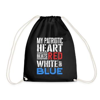 US patriotic quotes, patriot, patriots - Drawstring Bag - black - Front