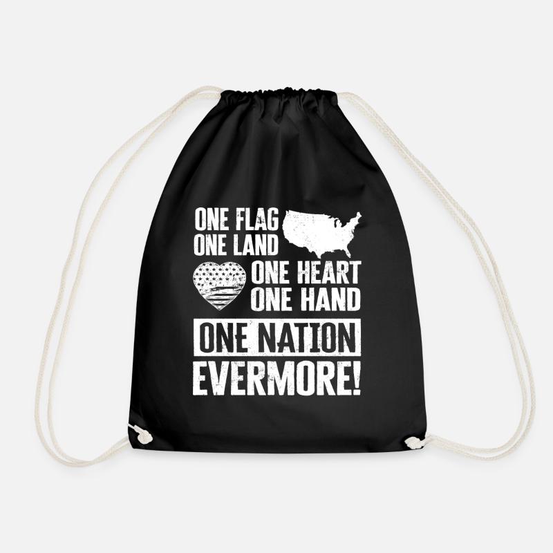 US patriotic quotes, patriot, patriots - Drawstring Bag - black
