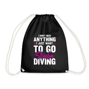 plongée sous-marine - Sac de sport léger - noir - Devant