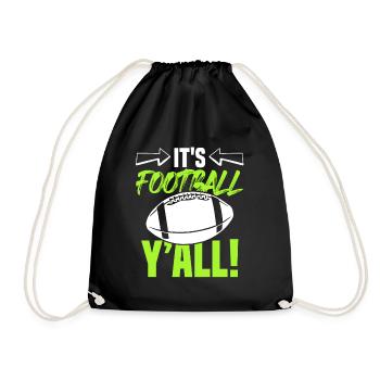 football motto - Drawstring Bag - black - Front