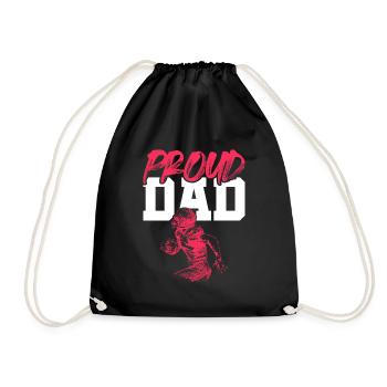 stolzer football papa - Turnbeutel - Schwarz - Vorne