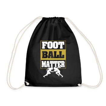 devise du football - Sac de sport léger - noir - Devant