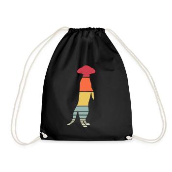 Suricate Merkat Rétro Suricates - Sac de sport léger - noir - Devant