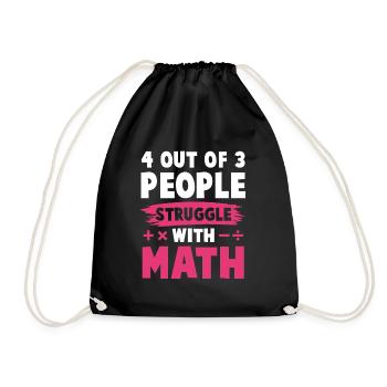 mathematics learning - Drawstring Bag - black - Front