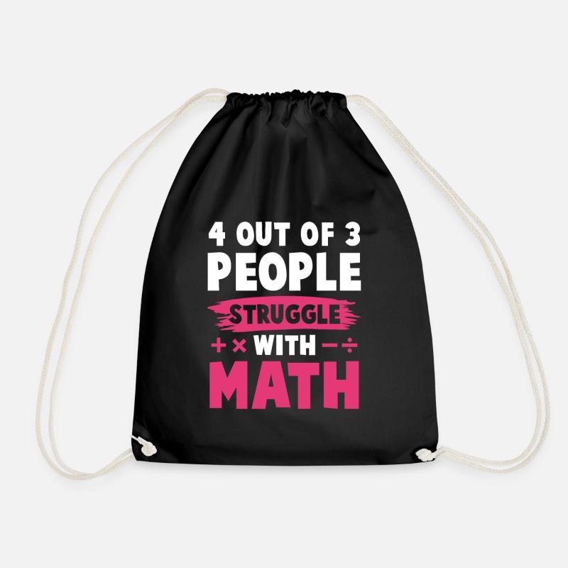 mathematik lernen spruch - Turnbeutel - Schwarz