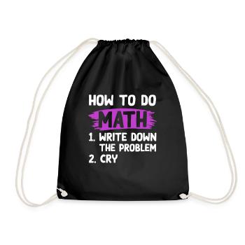 problème de mathématiques - Sac de sport léger - noir - Devant