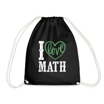 I love mathematics - Drawstring Bag - black - Front