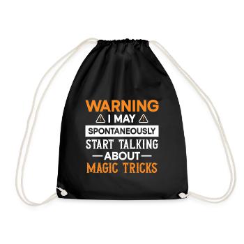 Magician Party Magic Tricks Performer Magician - Drawstring Bag - black - Front