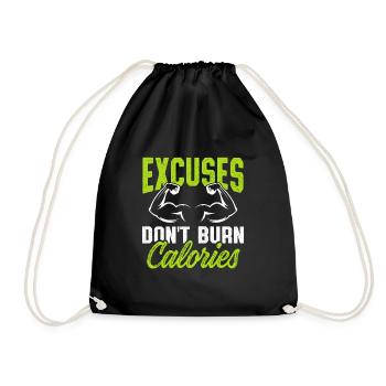 brûler des calories fitness - Sac de sport léger - noir - Devant