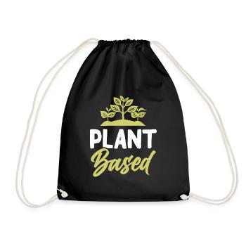 plantes végétaliennes - Sac de sport léger - noir - Devant