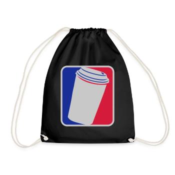 Red Blue Coffee Mug - Drawstring Bag - black - Front