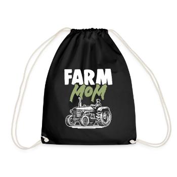 farm mom mama - Turnbeutel - Schwarz - Vorne