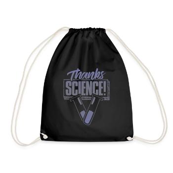 thank you science - Drawstring Bag - black - Front