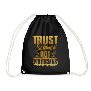 trust science - Drawstring Bag - black - Front