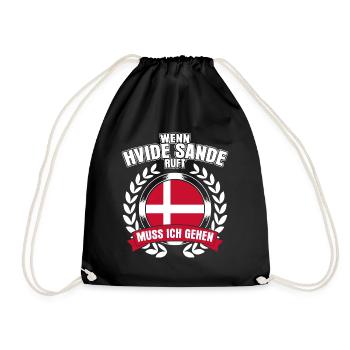 Hvide Sande Holmsland Klit Witz Dänemark - Turnbeutel - Schwarz - Vorne