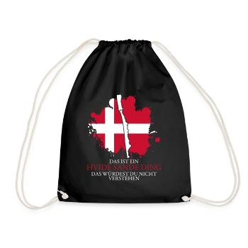 Hvide Sande Ringkøbing Fjord Dänemark - Turnbeutel - Schwarz - Vorne