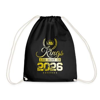 les rois naissent en 2026 - Sac de sport léger - noir - Devant