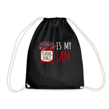 Playing bingo is my jam, bingo player - Drawstring Bag - black - Front