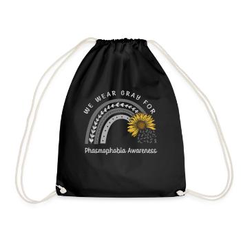 We Wear Gray For Phasmophobia Consciousness - Drawstring Bag - black - Front