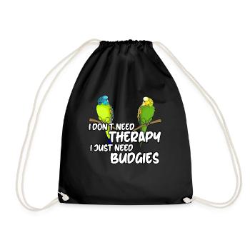 Budgerigar Thérapie Budgerigar - Sac de sport léger - noir - Devant