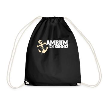 Amrum ich komme - Turnbeutel - Schwarz - Vorne