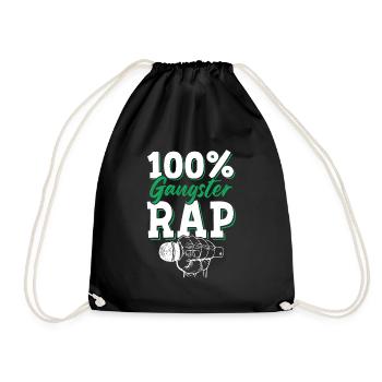 100% Gangster Rap - Sac de sport léger - noir - Devant